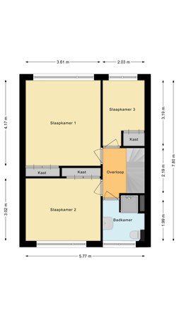 Floorplan - Ambachtshof 80, 2411 GJ Bodegraven